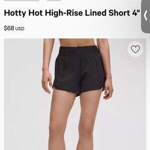 Lululemon Athletica Black High-Rise Shorts